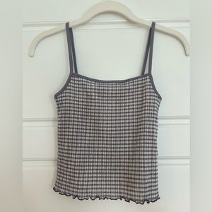 Aritzia Wilfred Gingham Jazz Tank